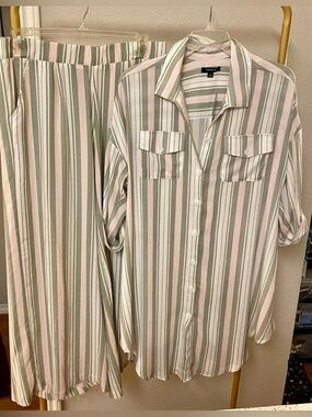 Torrid Oversized Shacket and Pull Up Wide Leg Pants Set - Size 2X - NWT!